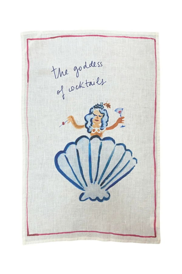 Dinette Goddess of Cocktails Tea Towel