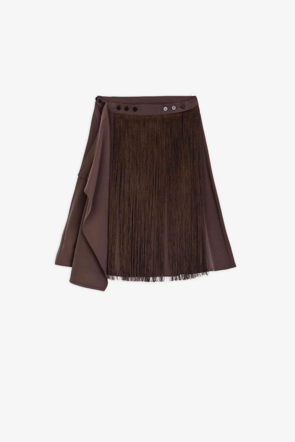 Alysi Short Fringed Skirt
