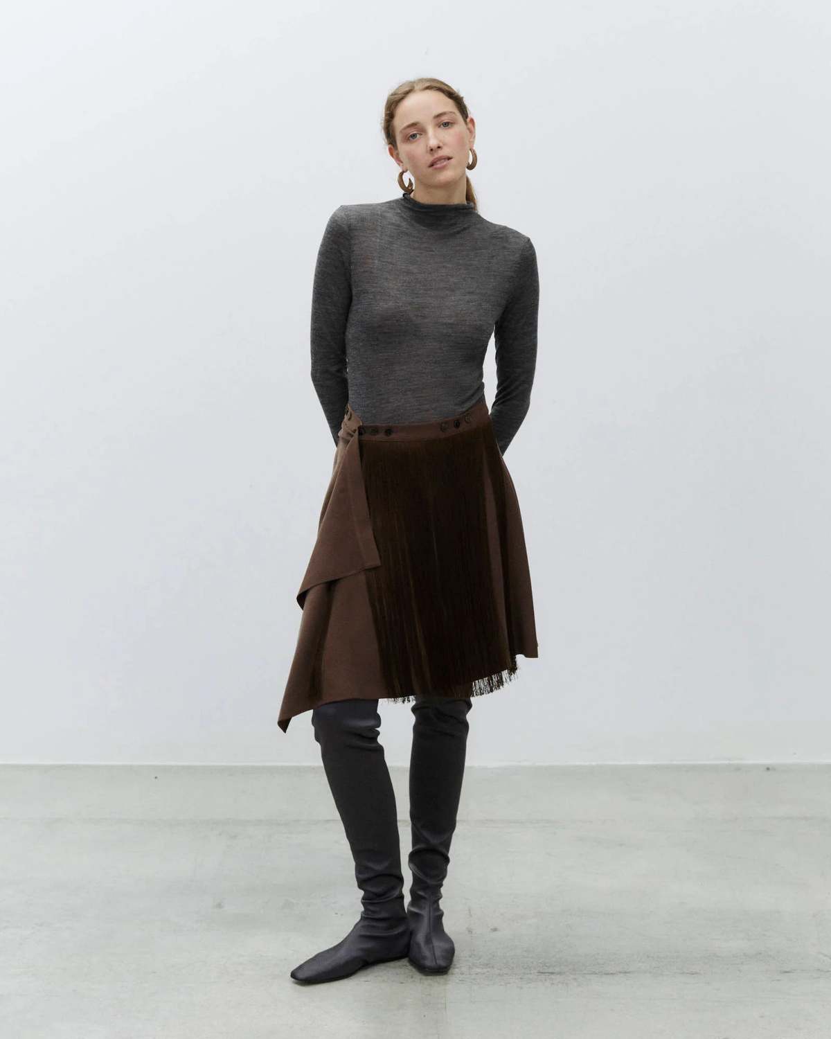 Alysi Short Fringed Skirt - Image 2 of 4