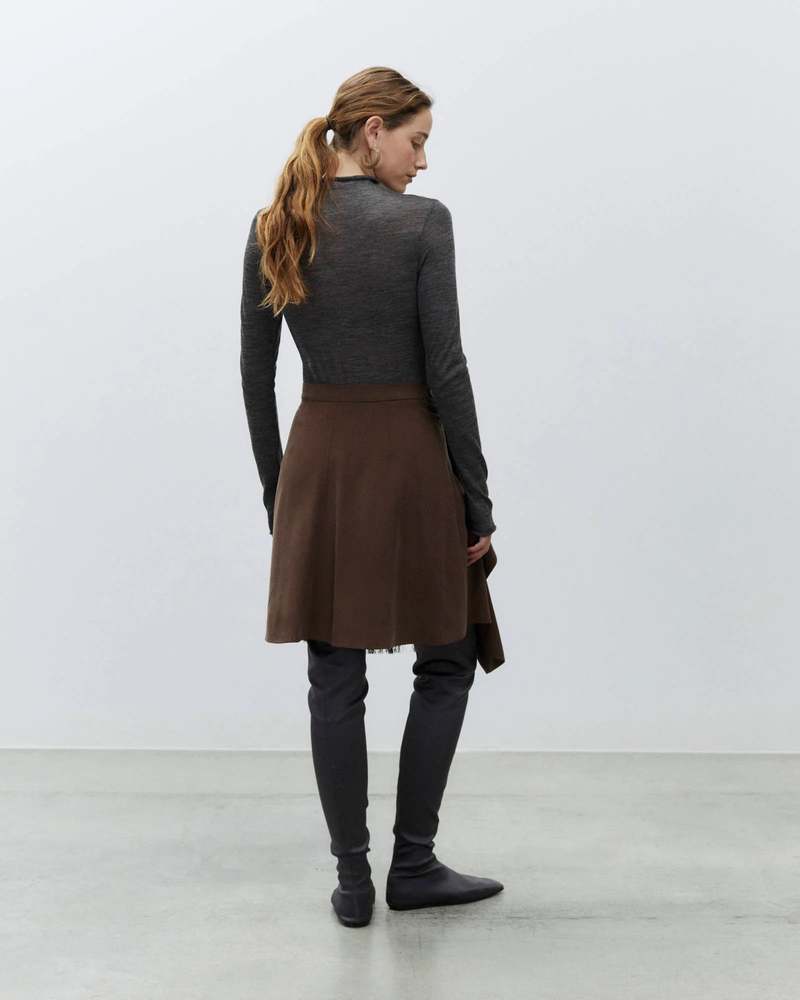 Alysi Short Fringed Skirt