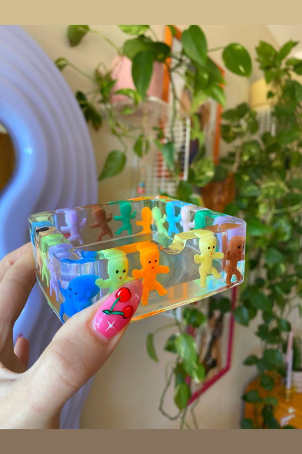 Rosemilk Resin Babies Ashtray