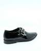 Ernest W. Baker Black Patent Leather Buckle Classic Sharp Toe Shoes - Thumbnail 3