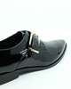 Ernest W. Baker Black Patent Leather Buckle Classic Sharp Toe Shoes - Thumbnail 7