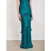 Saloni Selma Long Dress - Midnight Green - Thumbnail 4