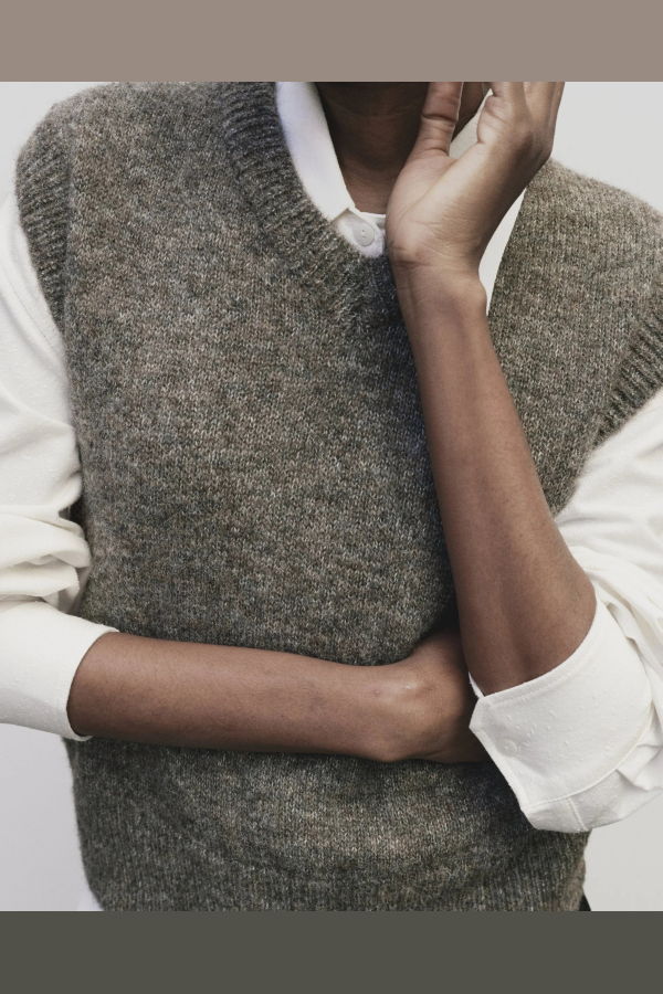 Mijeong Park Wool Blend V-Neck Vest