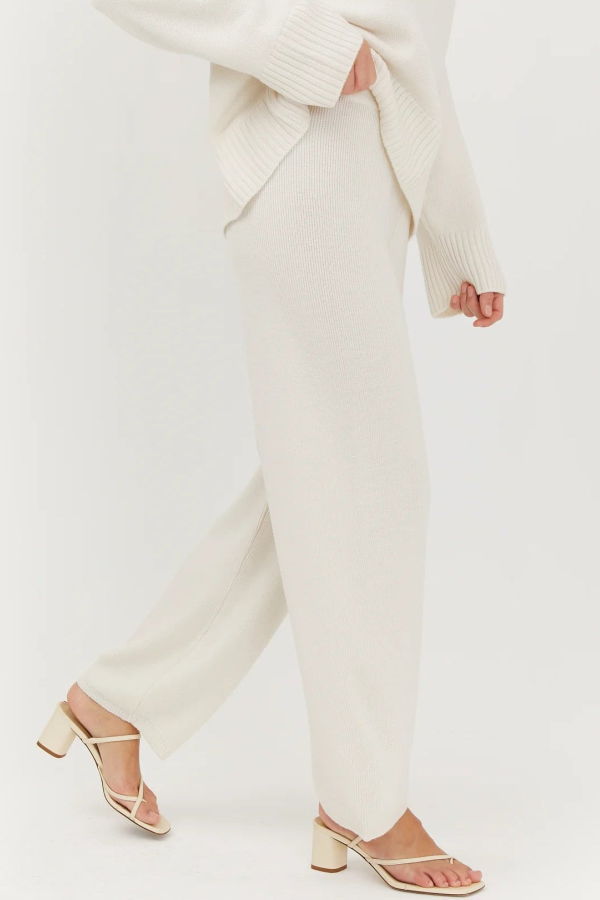 The Slow Label Wool Pants - Ecru