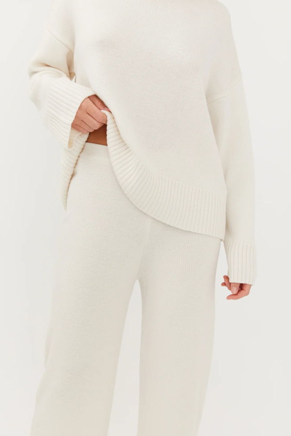 The Slow Label Wool Pants - Ecru