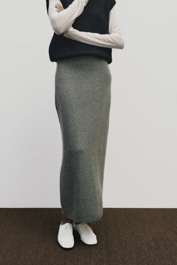 Mijeong Park Cashmere Blend Knit Midi Skirt