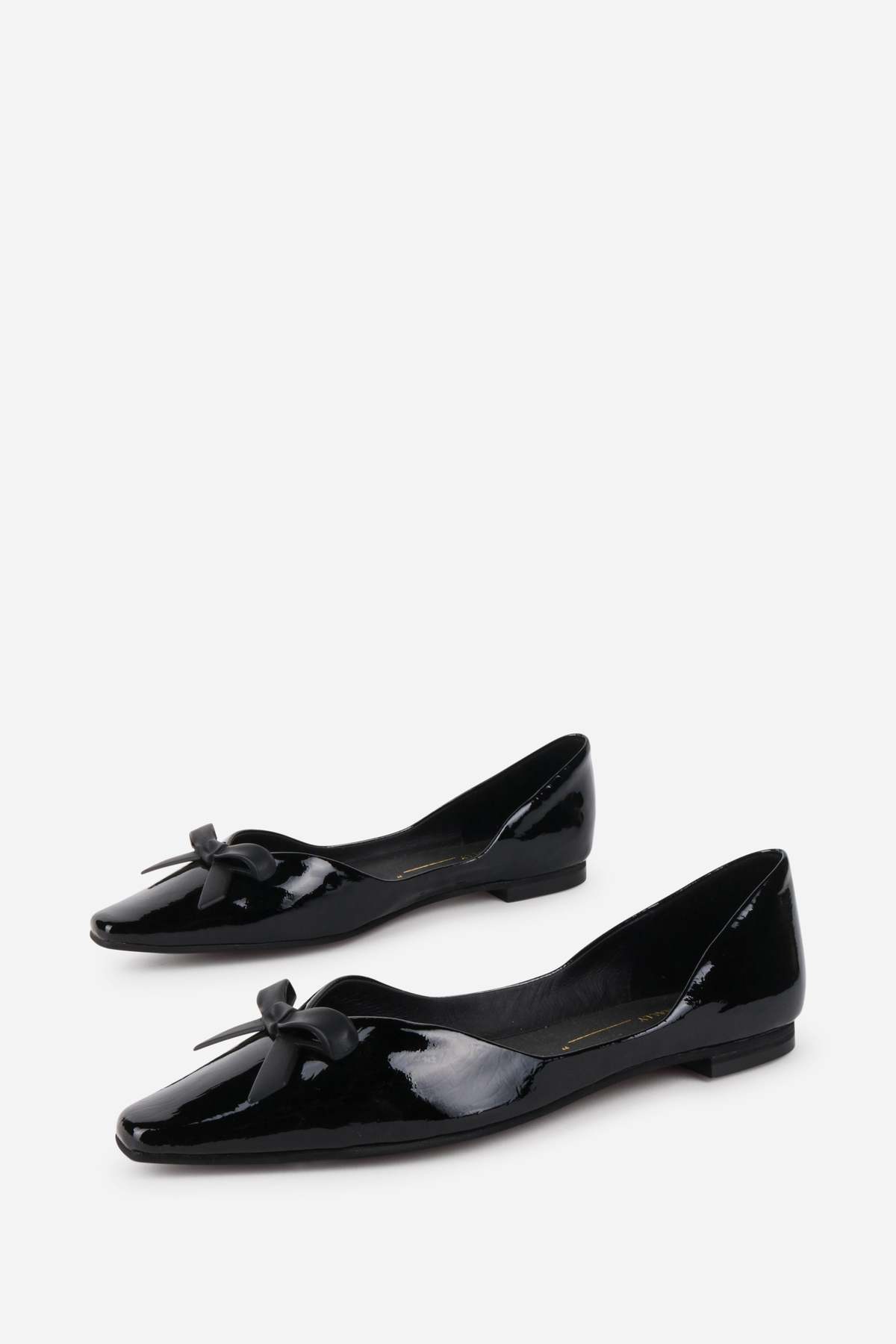 "INTENTIONALLY __________." Cecilia Patent Ballet Flat - Black - Image 2 of 6
