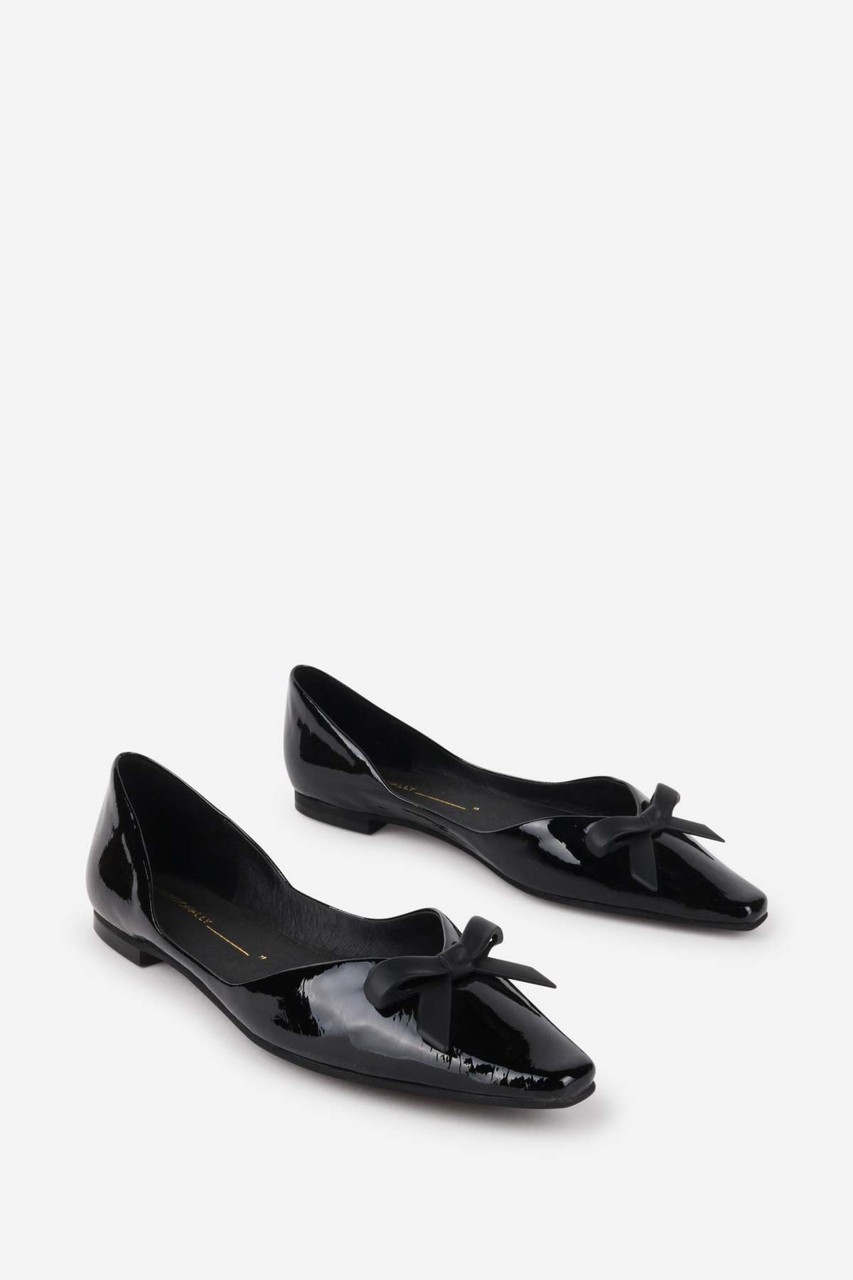 "INTENTIONALLY __________." Cecilia Patent Ballet Flat - Black - Image 3 of 6