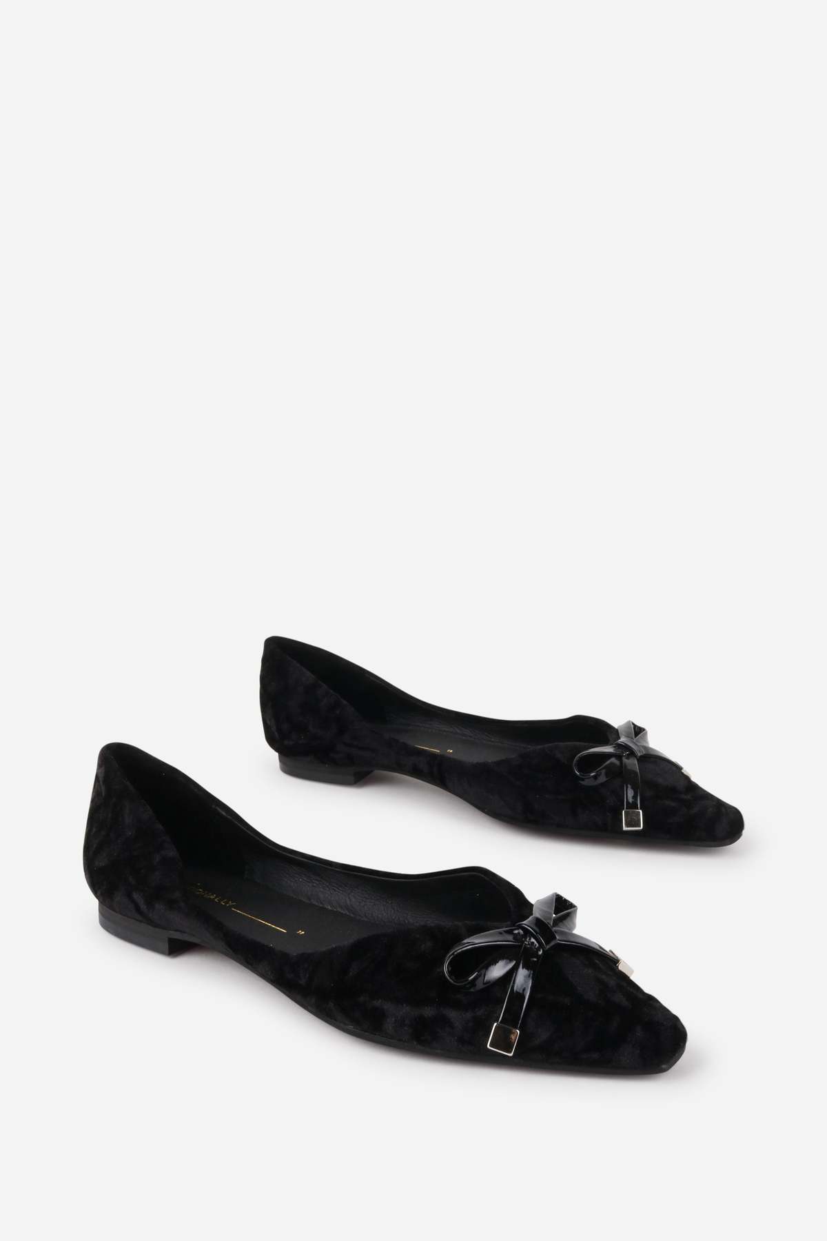 INTENTIONALLY __________. Cecilia Velvet Ballet Flat - Black - Image 1 of 6
