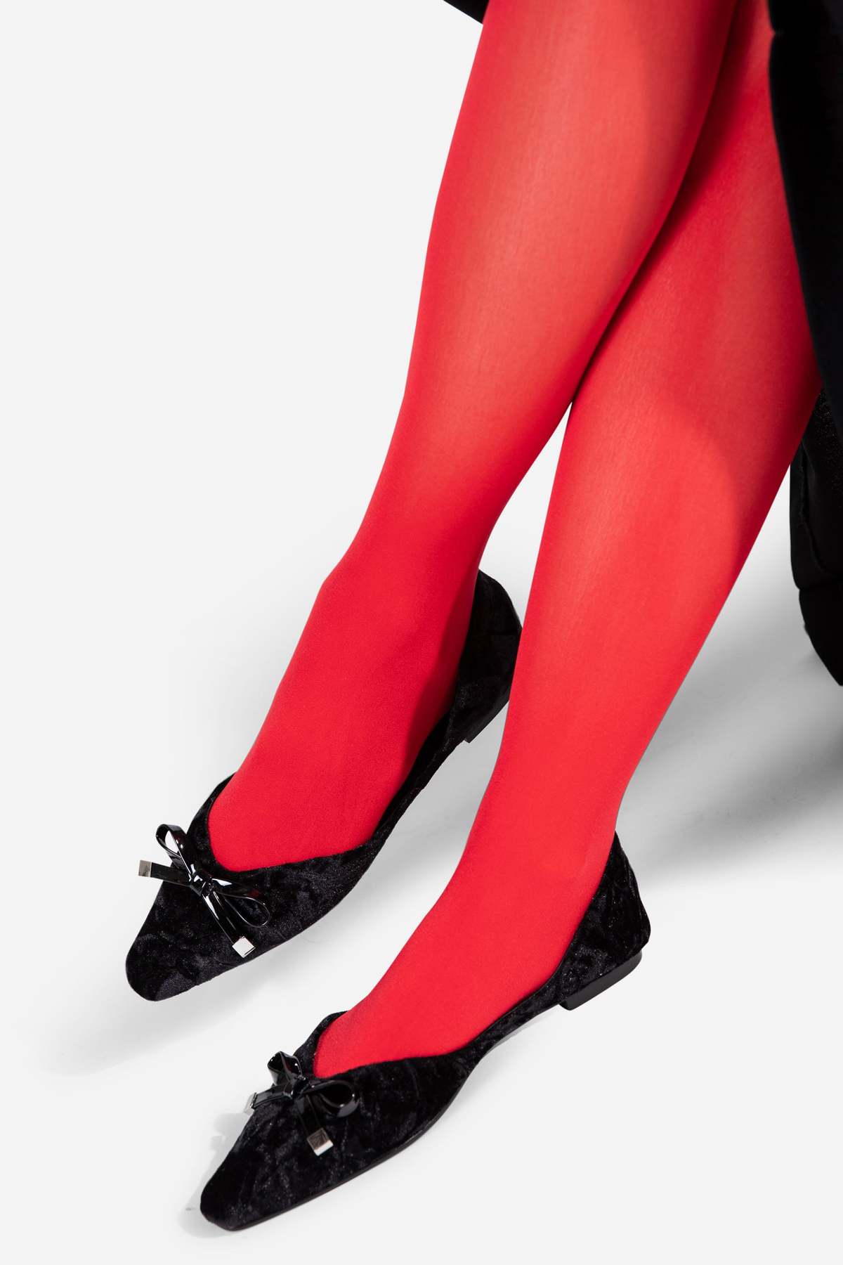 INTENTIONALLY __________. Cecilia Velvet Ballet Flat - Black - Image 2 of 6