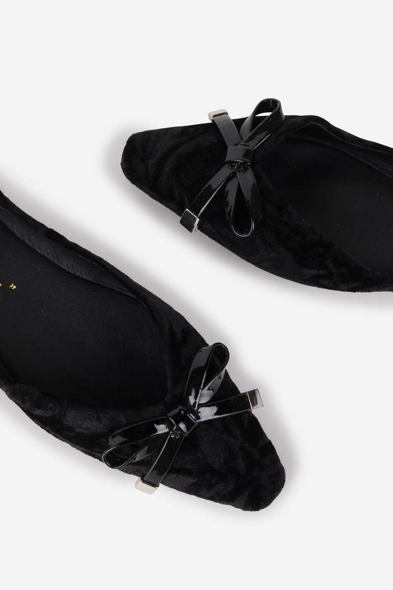 INTENTIONALLY __________. Cecilia Velvet Ballet Flat - Black