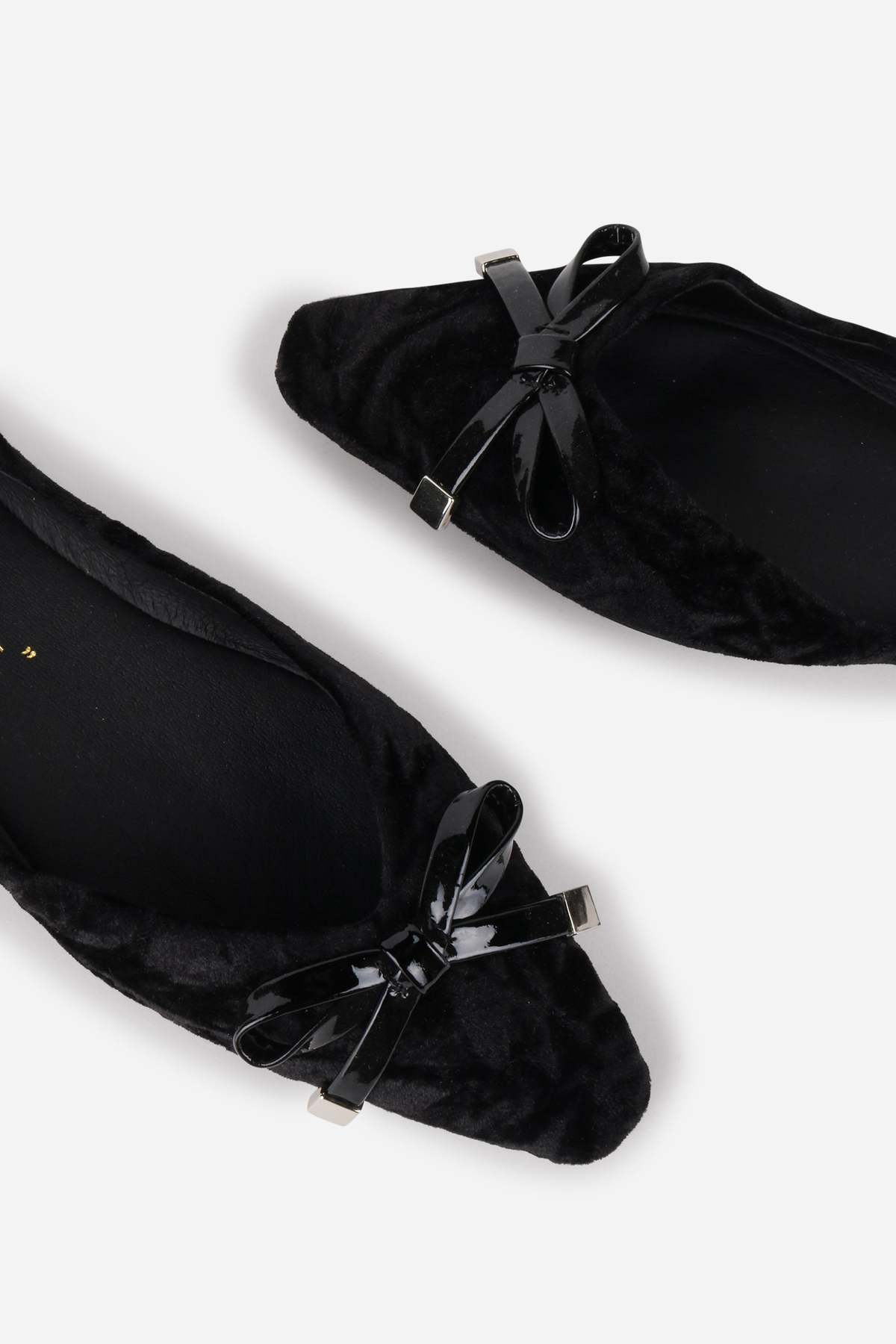 INTENTIONALLY __________. Cecilia Velvet Ballet Flat - Black - Image 4 of 6