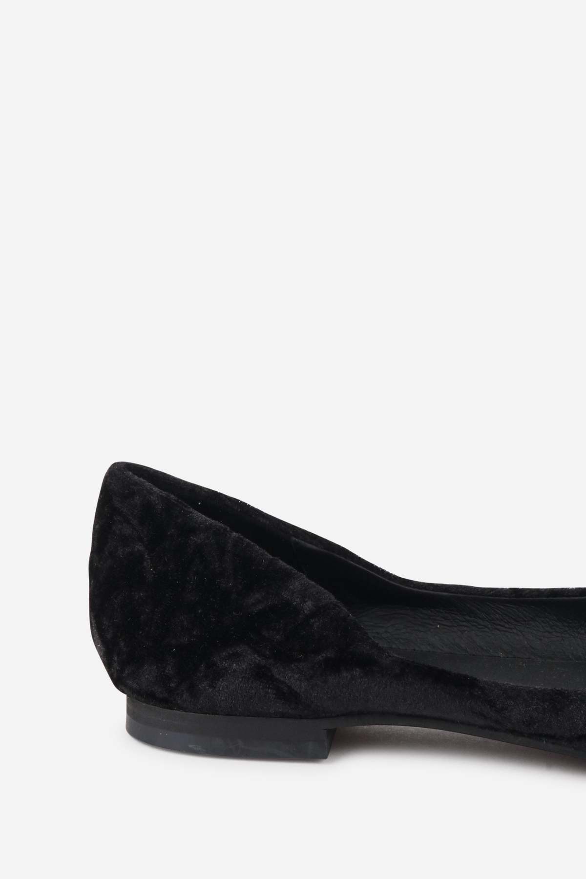 INTENTIONALLY __________. Cecilia Velvet Ballet Flat - Black - Image 5 of 6