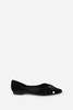 INTENTIONALLY __________. Cecilia Velvet Ballet Flat - Black - Thumbnail 6