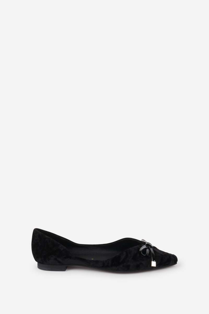 INTENTIONALLY __________. Cecilia Velvet Ballet Flat - Black