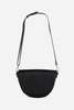 INTENTIONALLY __________. Michigan Half Moon Leather Crossbody Bag - Black - Thumbnail 1