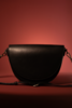 INTENTIONALLY __________. Michigan Half Moon Leather Crossbody Bag - Black - Thumbnail 2