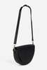 INTENTIONALLY __________. Michigan Half Moon Leather Crossbody Bag - Black - Thumbnail 3