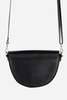 INTENTIONALLY __________. Michigan Half Moon Leather Crossbody Bag - Black - Thumbnail 4
