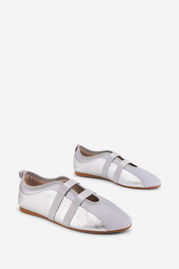 "INTENTIONALLY __________." Sporty Leather Slip On Sneaker - Mercury