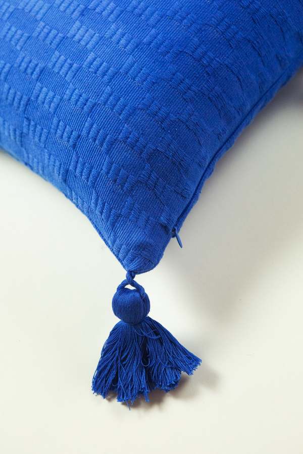 Archive New York Antigua Pillow - Medium Blue Solid