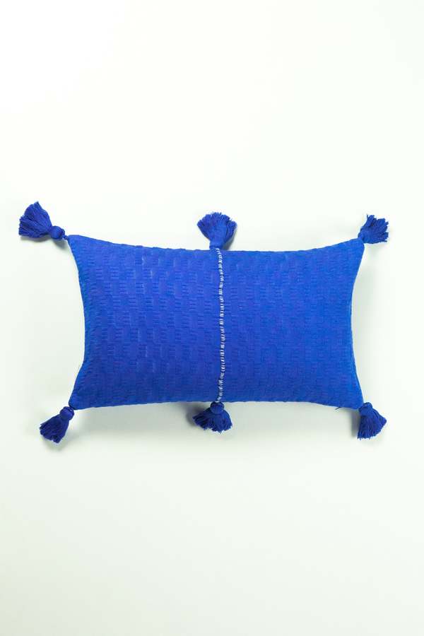 Archive New York Antigua Pillow - Medium Blue Solid