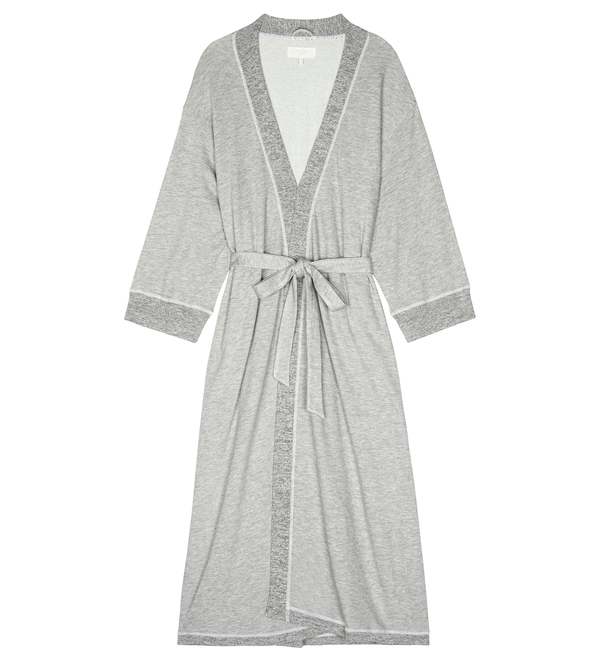 The Great. Sweatshirt Robe - Light Heather Grey