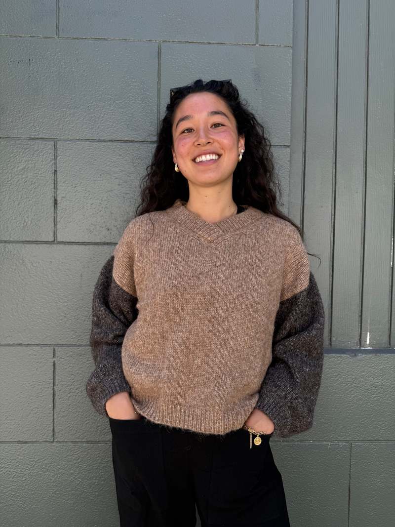 Happy French Gang Flix Sweater - Camel & Charcoal