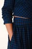 Prairie Underground Interval Wrap Skirt - Blue Mini Check - Thumbnail 6