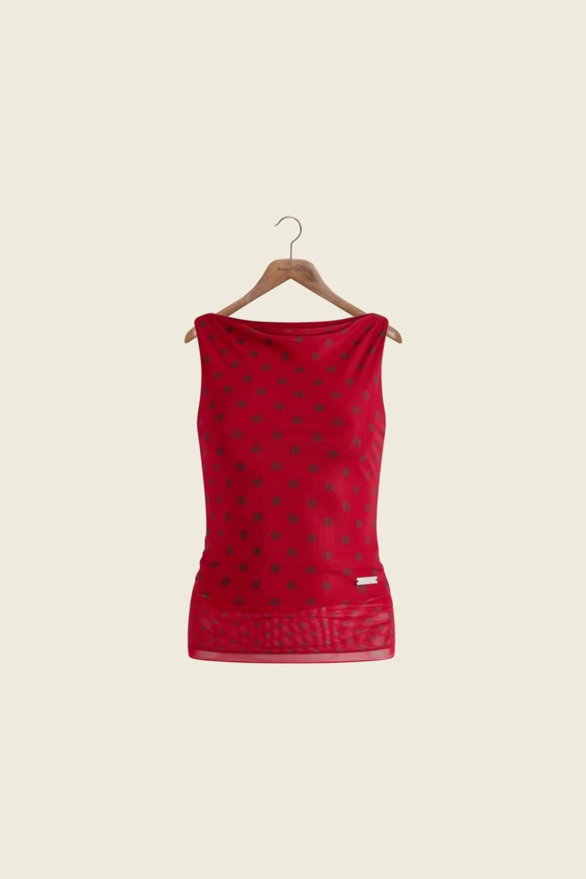 House of Sunny Double Layer Polka Dot Mesh Vest - Multi - Image 6 of 12