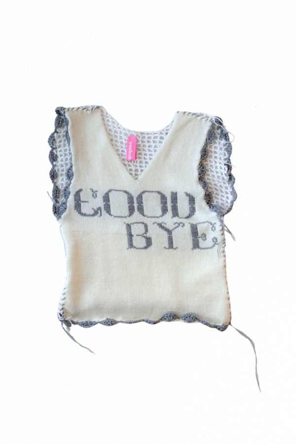 yushokobayashi Goodbye Angel Knit Vest - White/Cream