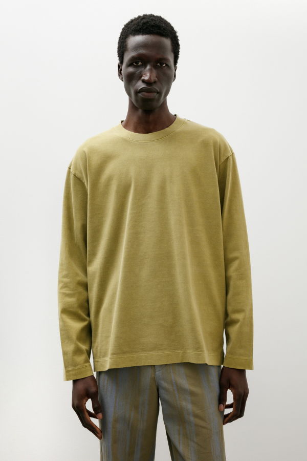 Issey Miyake Pigment Long Sleeve T-Shirt - Mustard