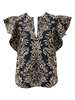 Ulla Johnson Severine Flutter Sleeve Top - Thumbnail 1