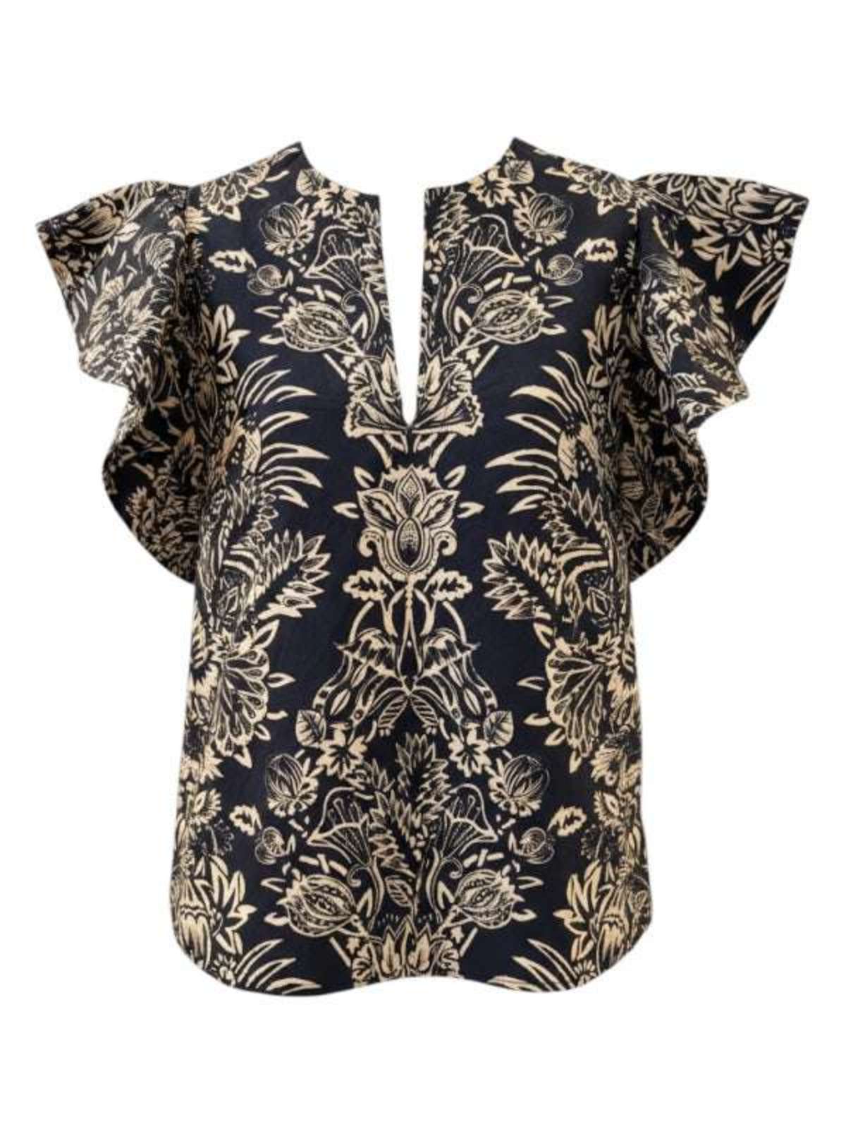 Ulla Johnson Severine Flutter Sleeve Top - Image 1 of 3