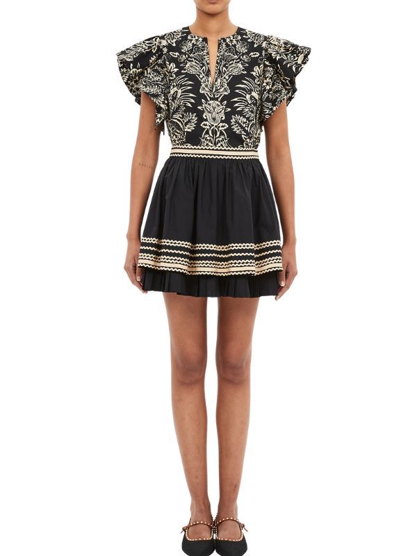 Ulla Johnson Severine Flutter Sleeve Top