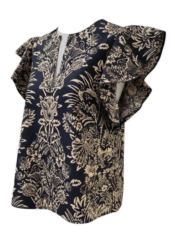 Ulla Johnson Severine Flutter Sleeve Top
