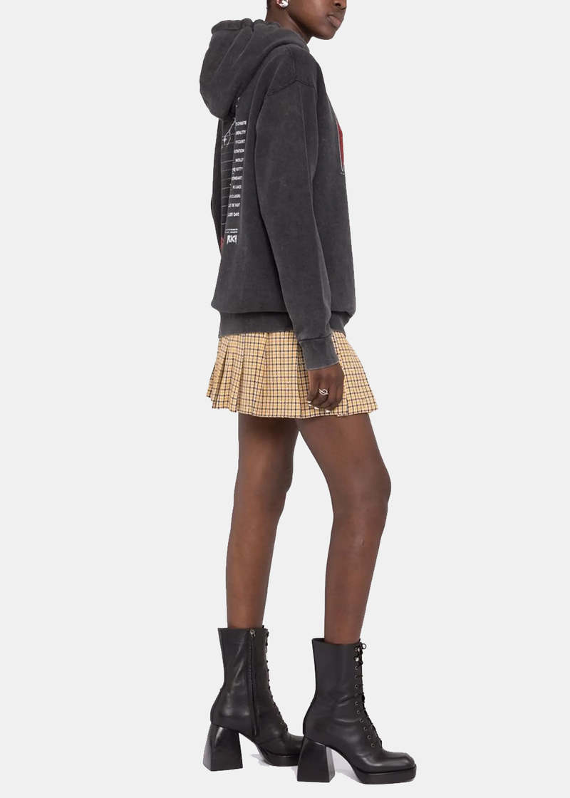 ALESSANDRA RICH Sequin Pied De Poule Pleated Mini Skirt - Yellow