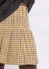 ALESSANDRA RICH Sequin Pied De Poule Pleated Mini Skirt - Yellow - Thumbnail 5