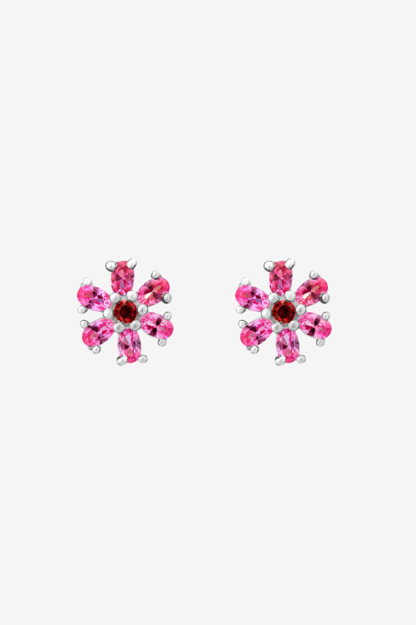 Bleue Burnham Mini Blossom Studs Earrings - Silver