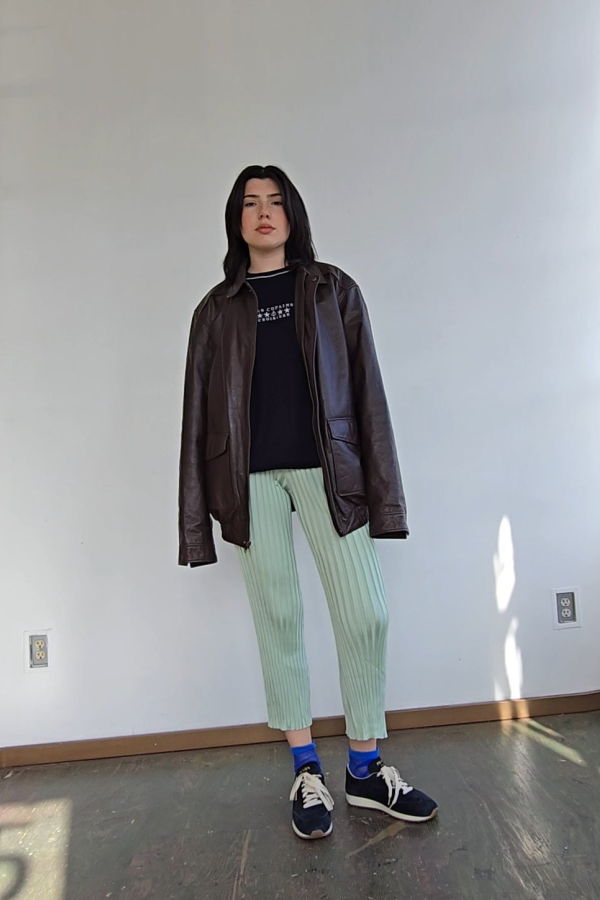 Jil Sander Mint Ice Ribbed Knit Pants