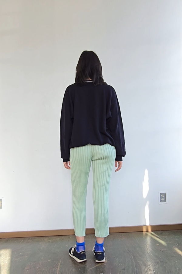 Jil Sander Mint Ice Ribbed Knit Pants