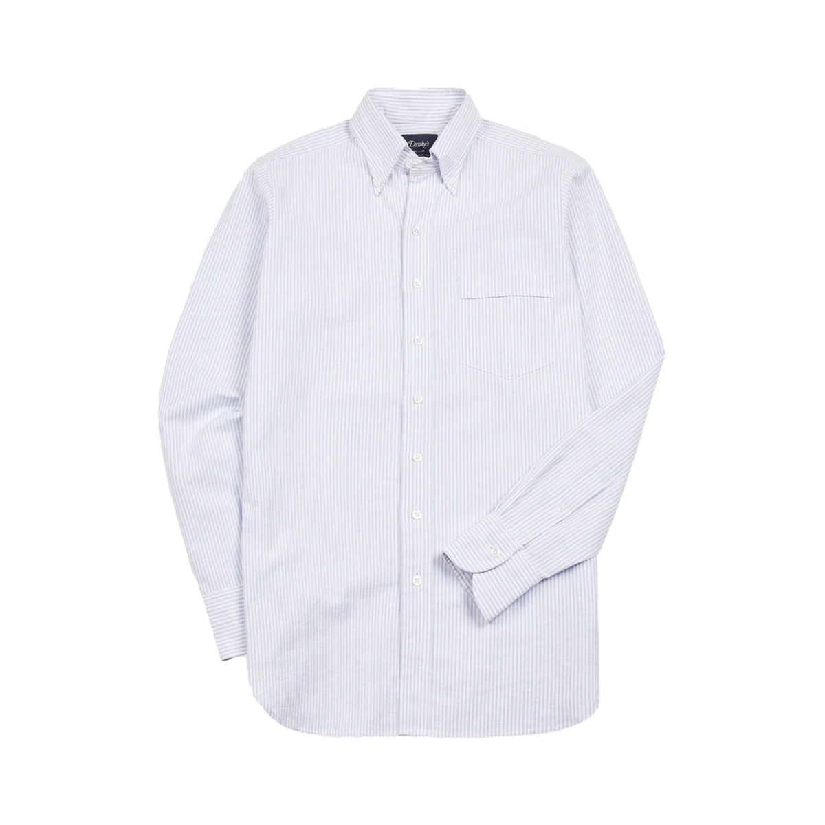drakes Ticking Stripe Button Down Oxford Shirt - Image 1 of 3