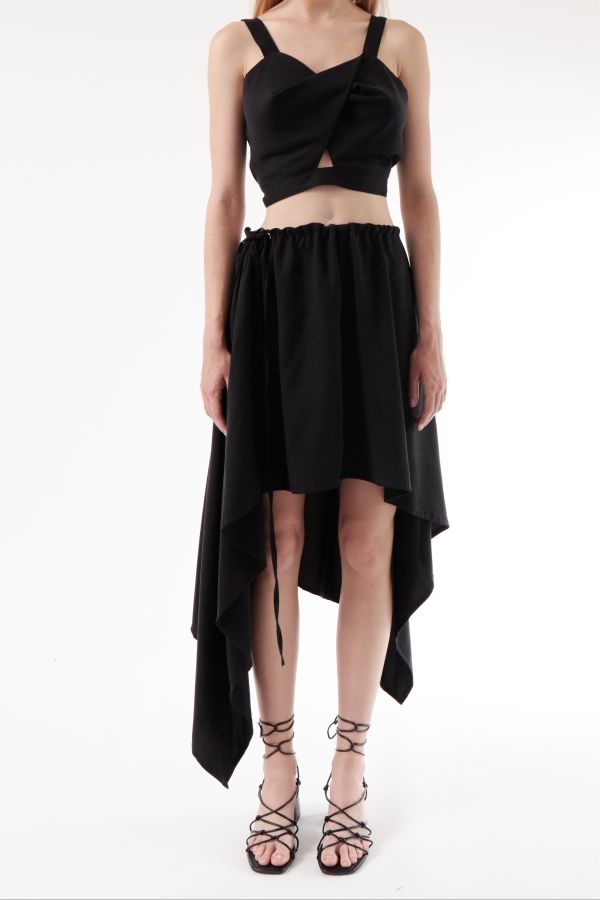 Colmillo de Morsa Moon Skirt - Black