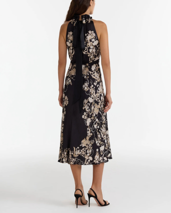 Saloni Michelle Midi-C Dress - Nerine Noir