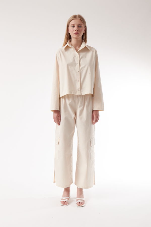 Colmillo de Morsa Sand Cargo Pants - White-Off