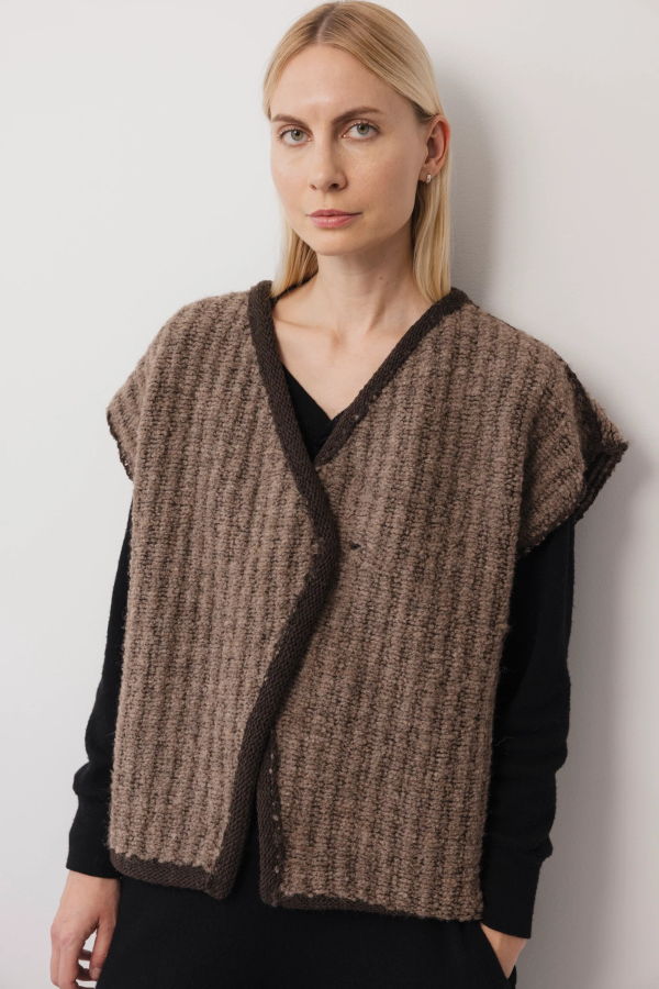 Wol Hide Knit Weave Vest