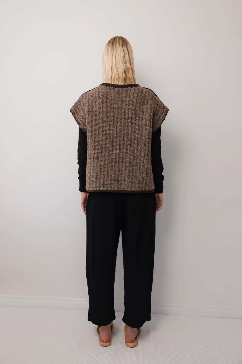 Wol Hide Knit Weave Vest