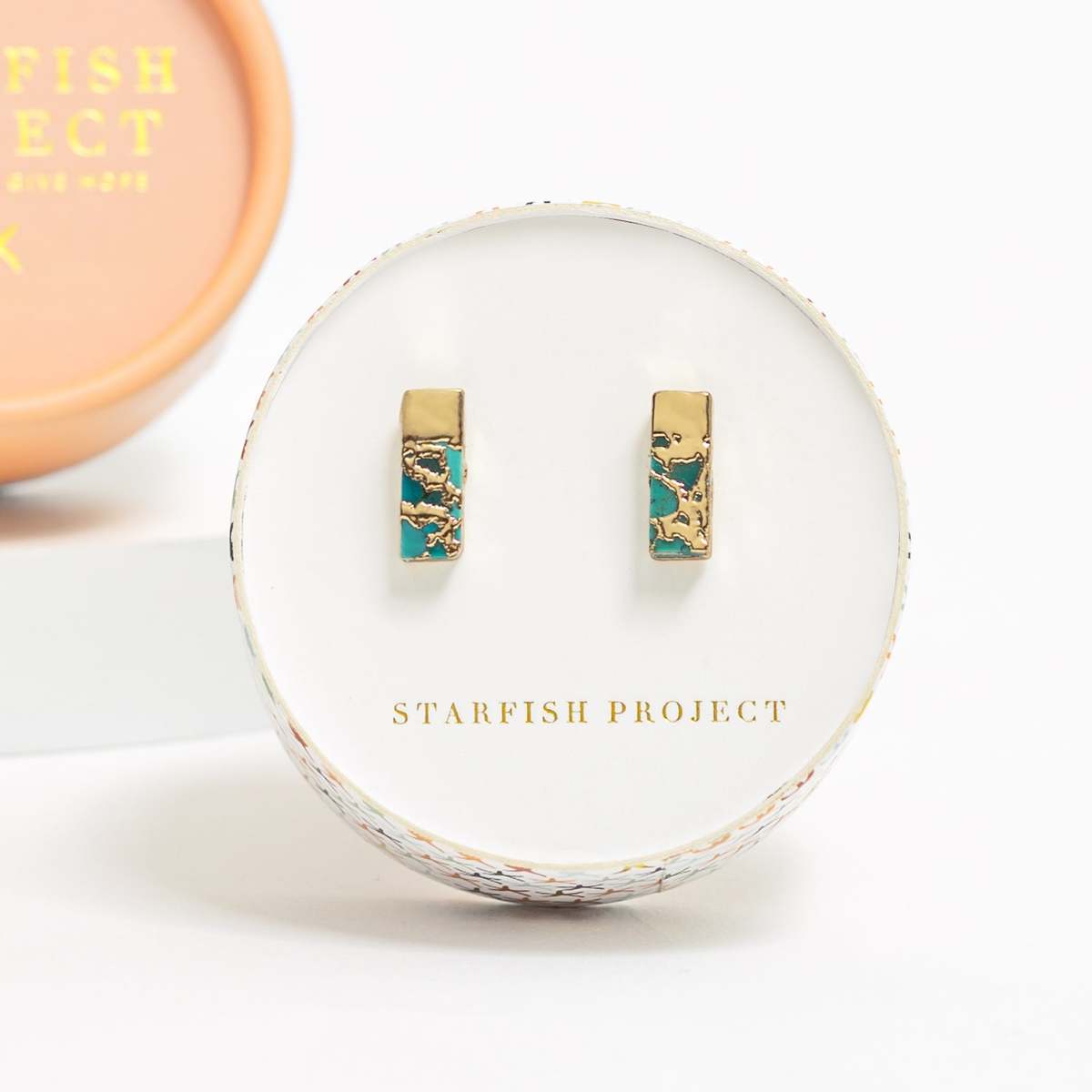 Starfish Project Brayden Turquoise Stud Earrings - Image 3 of 5